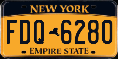 NY license plate FDQ6280