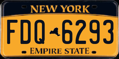 NY license plate FDQ6293