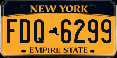 NY license plate FDQ6299