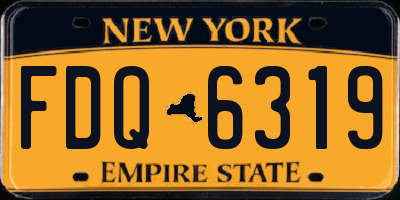 NY license plate FDQ6319