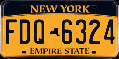 NY license plate FDQ6324