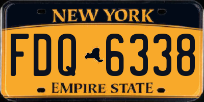 NY license plate FDQ6338