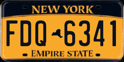 NY license plate FDQ6341