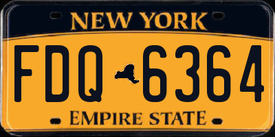 NY license plate FDQ6364