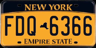 NY license plate FDQ6366