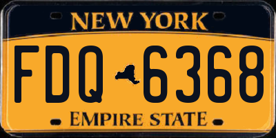 NY license plate FDQ6368