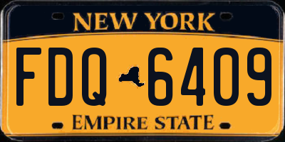 NY license plate FDQ6409