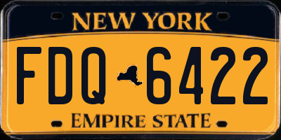 NY license plate FDQ6422