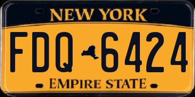 NY license plate FDQ6424