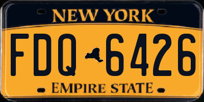 NY license plate FDQ6426