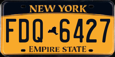 NY license plate FDQ6427