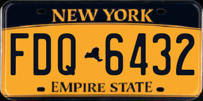 NY license plate FDQ6432