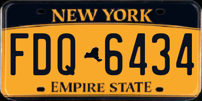 NY license plate FDQ6434
