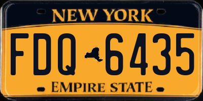 NY license plate FDQ6435