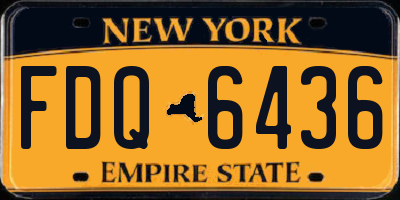 NY license plate FDQ6436