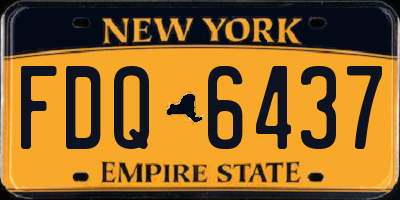 NY license plate FDQ6437