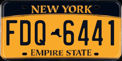 NY license plate FDQ6441