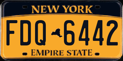NY license plate FDQ6442
