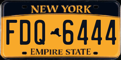 NY license plate FDQ6444