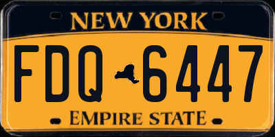 NY license plate FDQ6447