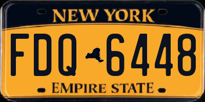 NY license plate FDQ6448