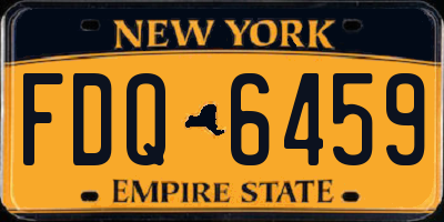 NY license plate FDQ6459