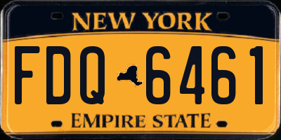 NY license plate FDQ6461