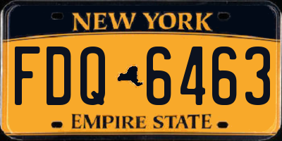 NY license plate FDQ6463