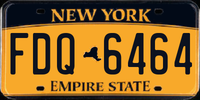NY license plate FDQ6464