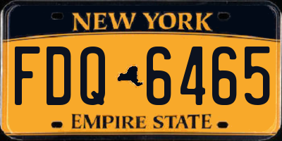 NY license plate FDQ6465