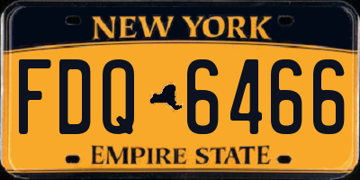 NY license plate FDQ6466
