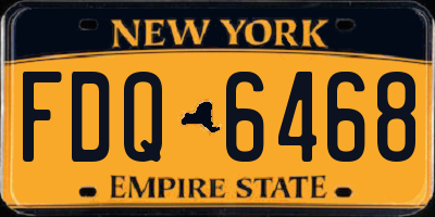 NY license plate FDQ6468