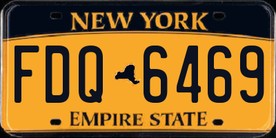 NY license plate FDQ6469