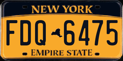 NY license plate FDQ6475