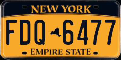 NY license plate FDQ6477