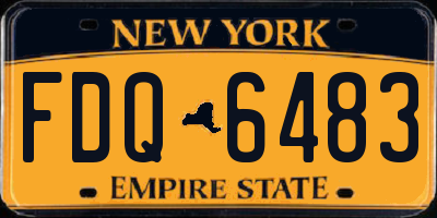 NY license plate FDQ6483