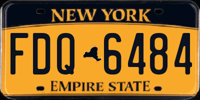 NY license plate FDQ6484