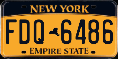 NY license plate FDQ6486