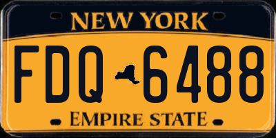 NY license plate FDQ6488
