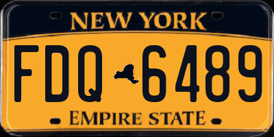 NY license plate FDQ6489