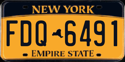 NY license plate FDQ6491