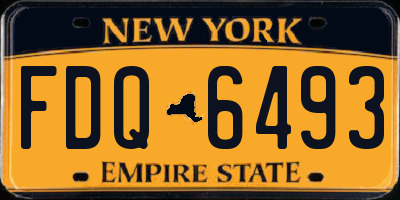 NY license plate FDQ6493
