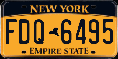 NY license plate FDQ6495