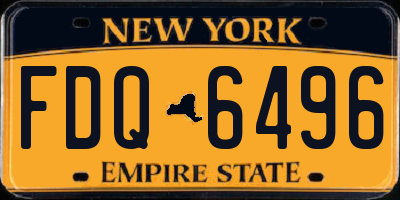 NY license plate FDQ6496