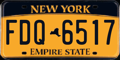 NY license plate FDQ6517