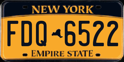 NY license plate FDQ6522