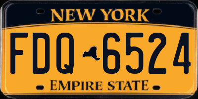 NY license plate FDQ6524