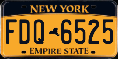 NY license plate FDQ6525
