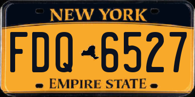 NY license plate FDQ6527