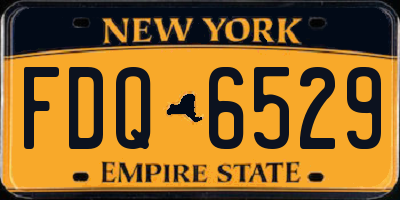 NY license plate FDQ6529